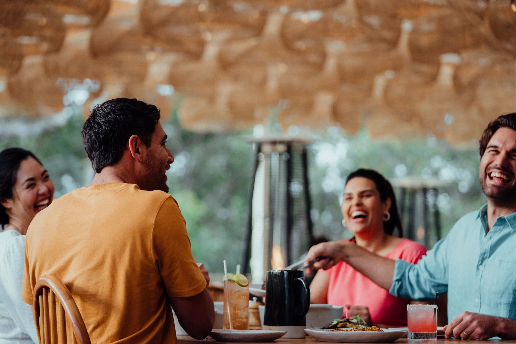Friends enjoying lunch at Meelup Farmhouse near Dunsborough